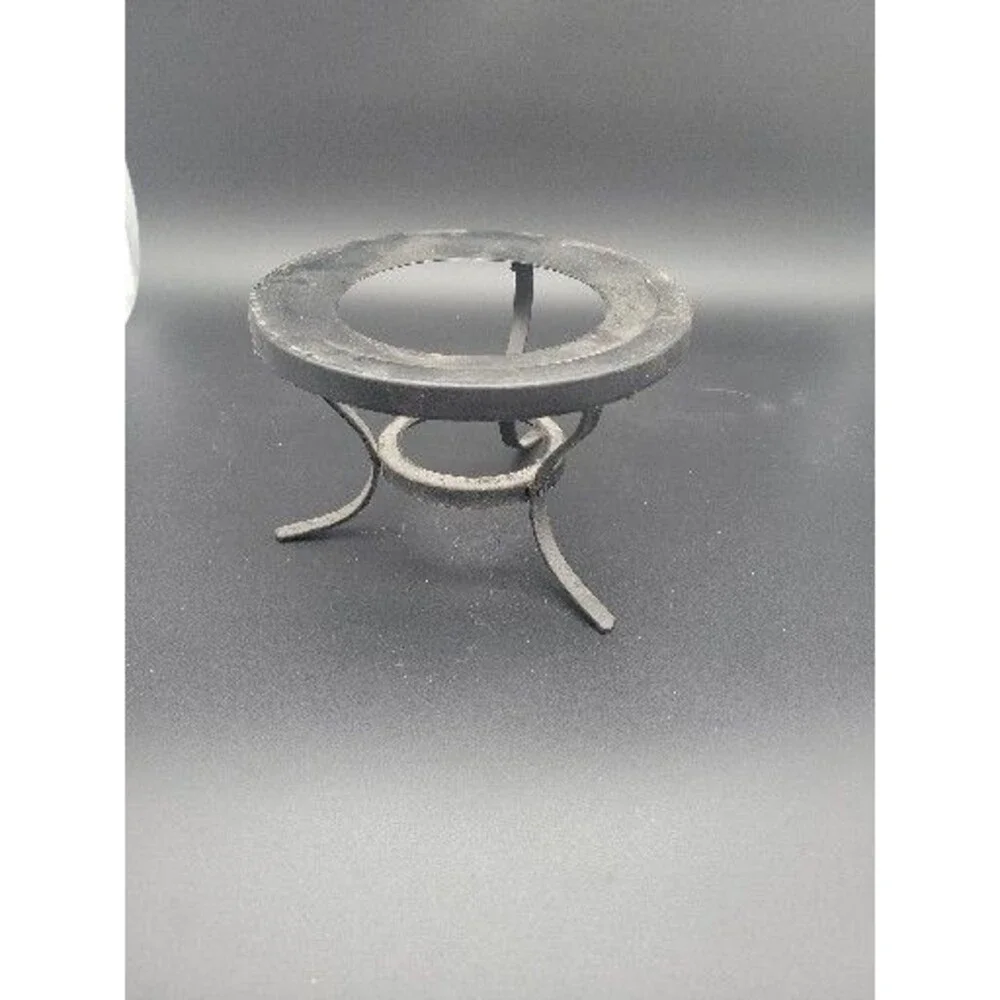 AVOCADO GREEN FONDUE POT W STAND USED LOOK AT THE PICTURES PLEASE